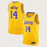 Maglia Brandon Ingram NO 14 Los Angeles Lakers Icon Giallo