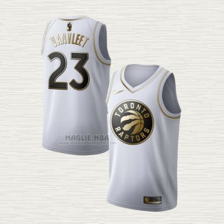 Maglia Fred Vanvleet NO 23 Toronto Raptors Golden Edition Bianco