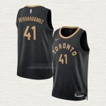 Maglia Juancho Hernangomez NO 41 Toronto Raptors Citta 2022-23 Nero