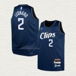 Maglia Kawhi Leonard NO 2 Bambino Los Angeles Clippers Citta 2023-24 Blu