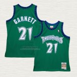 Maglia Kevin Garnett NO 21 Bambino Minnesota Timberwolves Hardwood Classics Throwback 1997-98 Verde