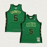 Maglia Kevin Garnett NO 5 Boston Celtics Hardwood Classics Throwback Hall of Fame Verde