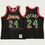 Maglia Kobe Bryant NO 24 Los Angeles Lakers Mitchell & Ness 2007-08 Nero