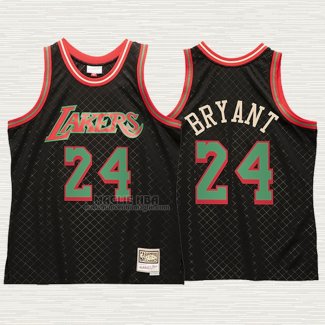 Maglia Kobe Bryant NO 24 Los Angeles Lakers Mitchell & Ness 2007-08 Nero