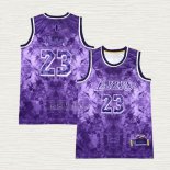 Maglia LeBron James NO 23 Los Angeles Lakers Select Series 2023 Viola