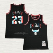 Maglia Michael Jordan NO 23 Chicago Bulls Mitchell & Ness 1997-98 Nero2