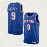 Maglia RJ Barrett NO 9 New York Knicks Statement 2020-21 Blu