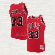 Maglia Scottie Pippen NO 33 Chicago Bulls Mitchell & Ness 1997-98 Rosso