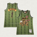 Maglia Tracy McGrady NO 1 Toronto Raptors Mitchell & Ness 1998-99 Verde