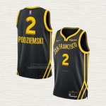 Maglia Brandin Podziemski NO 2 Golden State Warriors Citta 2023-24 Nero