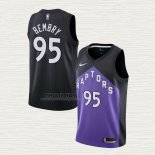 Maglia DeAndre Bembry NO 95 Toronto Raptors Earned 2020-21 Nero Viola