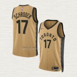 Maglia Dennis Schroder NO 17 Toronto Raptors Citta 2023-24 Or