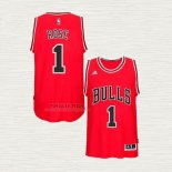 Maglia Derrick Rose NO 1 Chicago Bulls Hardwood Classics Throwback 2008-09 Rosso