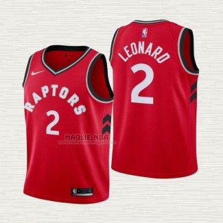 Maglia Kawhi Leonard NO 2 Bambino Toronto Raptors Icon 2018 Rosso