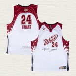 Maglia Kobe Bryant NO 24 Los Angeles Lakers All Star 2007 Bianco