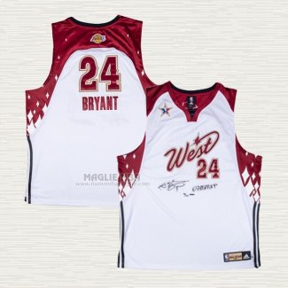 Maglia Kobe Bryant NO 24 Los Angeles Lakers All Star 2007 Bianco