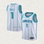 Maglia LaMelo Ball NO 1 Bambino Charlotte Hornets Association 2022-23 Bianco
