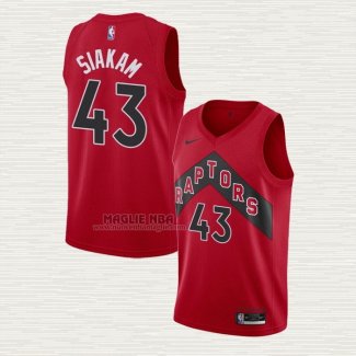 Maglia Pascal Siakam NO 43 Toronto Raptors Icon 2020-21 Rosso