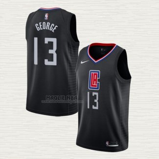 Maglia Paul George NO 13 Los Angeles Clippers Statement 2019-20 Nero