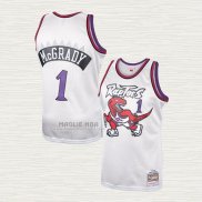 Maglia Tracy McGrady NO 1 Toronto Raptors Mitchell & Ness 1998-99 Bianco