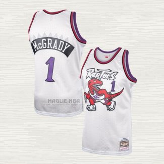 Maglia Tracy McGrady NO 1 Toronto Raptors Mitchell & Ness 1998-99 Bianco