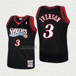 Maglia Allen Iverson NO 3 Bambino Philadelphia 76ers Mitchell & Ness 1997-98 Nero