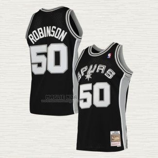 Maglia David Robinson NO 50 San Antonio Spurs Mitchell & Ness 1998-99 Nero