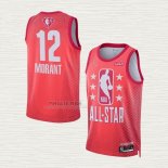 Maglia Ja Morant NO 12 Memphis Grizzlies All Star 2022 Granate