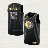 Maglia Ja Morant NO 12 Memphis Grizzlies Golden Edition 2021-22 Nero