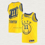Maglia Klay Thompson NO 11 Golden State Warriors Classic 2019-20 Giallo