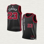 Maglia Michael Jordan NO 23 Bambino Chicago Bulls Citta 2023-24 Nero