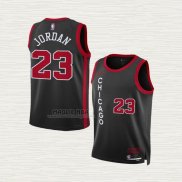 Maglia Michael Jordan NO 23 Bambino Chicago Bulls Citta 2023-24 Nero