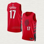 Maglia Shaedon Sharpe NO 17 Portland Trail Blazers Statement 2022-23 Rosso