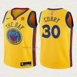 Maglia Stephen Curry NO 30 Bambino Golden State Warriors Citta Giallo
