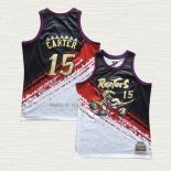 Maglia Vince Carter NO 15 Toronto Raptors Mitchell & Ness Nero Rosso