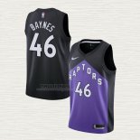 Maglia Aron Baynes NO 46 Toronto Raptors Earned 2020-21 Nero Viola