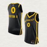 Maglia Gary Payton II NO 0 Golden State Warriors Citta Autentico 2023-24 Nero