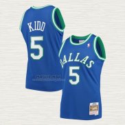 Maglia Jason Kidd NO 5 Dallas Mavericks Mitchell & Ness 1994-95 Blu