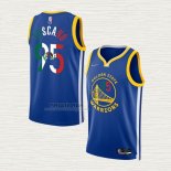 Maglia Juan Toscano-Anderson NO 95 Golden State Warriors Icon Royal Special Mexico Edition Blu