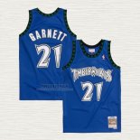 Maglia Kevin Garnett NO 21 Minnesota Timberwolves Hardwood Classics Throwback 2003-04 Blu