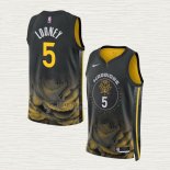 Maglia Kevon Looney NO 5 Golden State Warriors Citta 2022-23 Nero