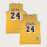 Maglia Kobe Bryant NO 24 Los Angeles Lakers Mitchell & Ness 2007-08 Giallo