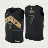 Maglia Kyle Lowry NO 7 Bambino Toronto Raptors Citta 2018 Nero