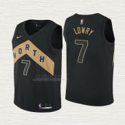 Maglia Kyle Lowry NO 7 Bambino Toronto Raptors Citta 2018 Nero