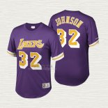 Maglia Magic Johnson NO 32 Los Angeles Lakers Manica Corta Viola