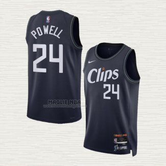 Maglia Norman Powell NO 24 Los Angeles Clippers Citta 2023-24 Blu