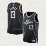 Maglia Paul George NO 13 Los Angeles Clippers Citta 2022-23 Nero