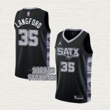 Maglia Romeo Langford NO 35 San Antonio Spurs Statement 2022-23 Nero