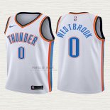 Maglia Russell Westbrook NO 0 Bambino Oklahoma City Thunder Association 2017-18 Bianco