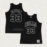 Maglia Scottie Pippen NO 33 Chicago Bulls Hardwood Classics Throwback White Logo Nero